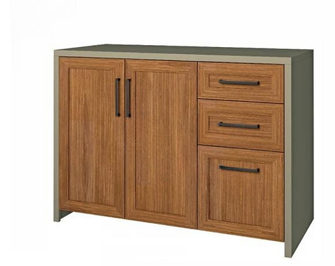 Balcão Nesher 1.20cm Camponesa 2 Portas 3 Gavetas Fendi/Freijó (Produto de Mostruário) 