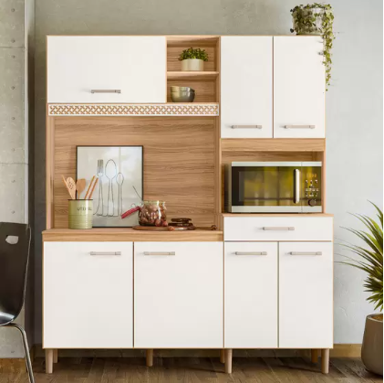 Kit Cozinha Nicioli Yara 160 7P 1G FRE/OFF WH