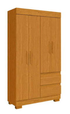 Roupeiro ACP Maya 4 Portas 2 Gavetas Cinamomo