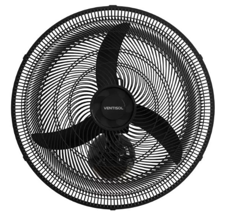 Ventilador de Parede 50 cm - Ventisol - Preto - 220 Volts